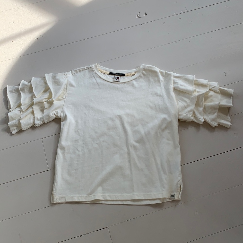 Scotch and Soda ruffle sleeve t-shirt